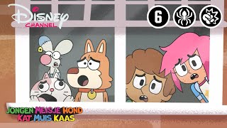 Jongen Meisje Hond Kat Muis Kaas | luie Kat! | Disney Channel NL