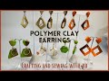 Polymer Clay Earrings with Embellishments