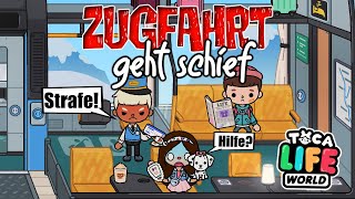 ich fahre zum 1️⃣. Mal ZUG 🚂 dann PASSIERT DAS 😱❌ Toca Life World Story DEUTSCH