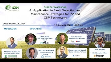 Workshop on AI Application in Fault Detection and Maintenance Strategies for PV and CSP Technology