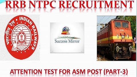 RRB NTPC ATTENTION TEST FOR ASM (PART-3) |Success Mirror