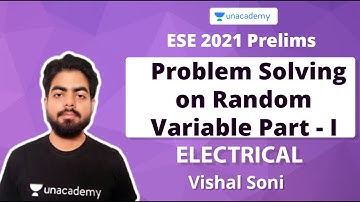 ESE 2021 Prelims | Problem Solving  on Random Variable Part - I | ECE | Vishal Soni