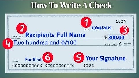 How to write a check - A step by step instructions
