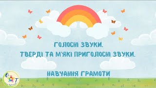 картинка: Голосні звуки. Тверді та м'які приголосні звуки.