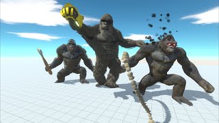King Kong squad fight King Ghidorah Kaiju Monsters  Animal Revolt Battle Simulator