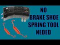 How to remove and replace brake shoe springs on semi truck / No brake spring tool needed