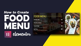 How to Use the Price List Widget in Elementor Pro to Create a Restaurant Menu