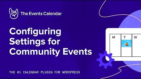 Configuring Settings for Community Events