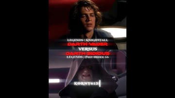 Knightfall Vader VS Darth Sidious | Legends #starwars #trending #shorts