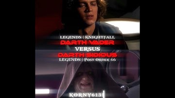 Knightfall Vader VS Darth Sidious | Legends #starwars #trending #shorts