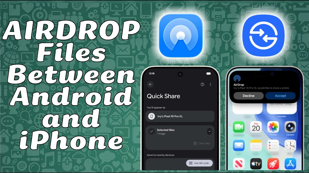 How to AirDrop Files Between iPhone and Android Quick Share - YouTube
