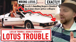 Lots of Trouble, Usually Serious? Lotus share price COLLAPSE spooks Geely.