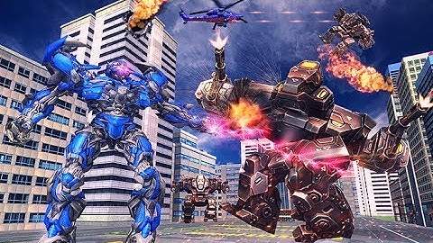 Air Robot Transform Helicopter | City Rescue Robot Battle War Android GamePlay | By Game Crazy