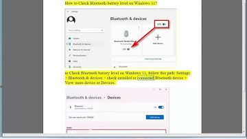 Check Bluetooth battery level on Windows 11