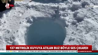 Antarktika'da 137 Metrelik Kuyuya Atılan Buz Böyle Ses Çıkardı