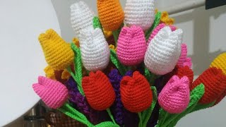 CROCHET || TULIP FLOWER #crochetflower #crochet #tulipcrochet