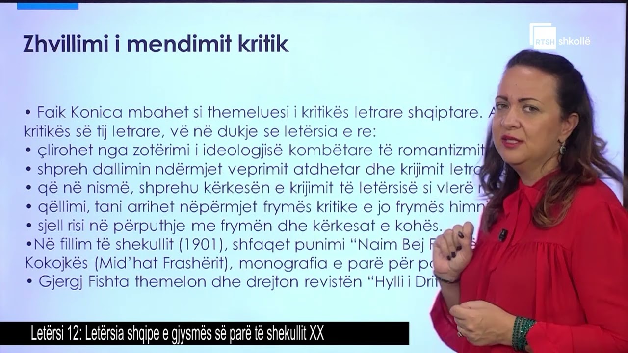 Letërsia shqipe e gjysmës së parë të shekullit XX | Letërsi 12