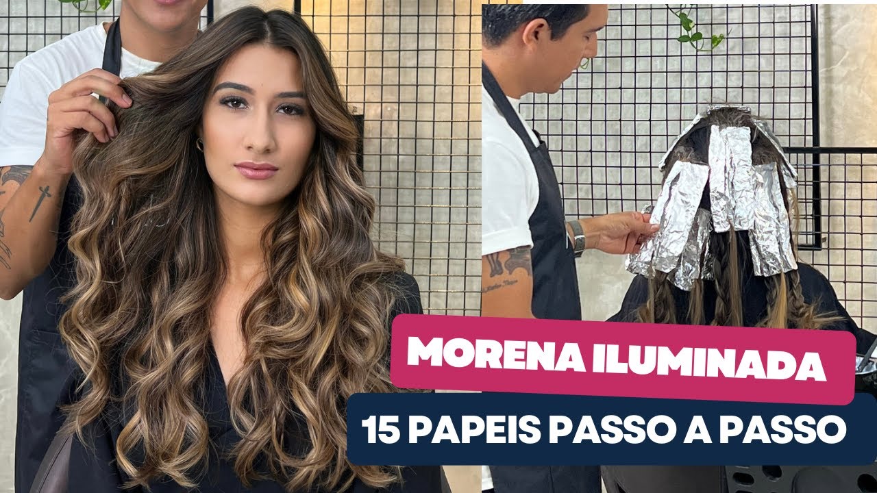 Mechas Morena Iluminada | 15 PAPEIS passo a passo.