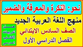 17- النكرة والمعرفة والضمائر ومراجعة نحوية للصف السادس الابتدائي الترم الأول المنهج الجديد