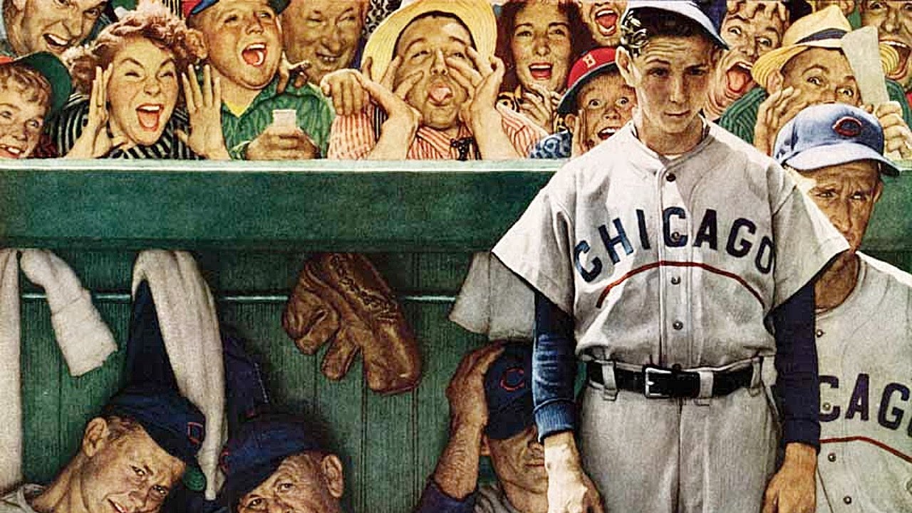 Norman Rockwell’s "The Dugout" memorializes the 1948 Chicago Cubs...