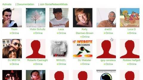 Social Network Mods - Whos Online Application demo for Ning.com Social Networks