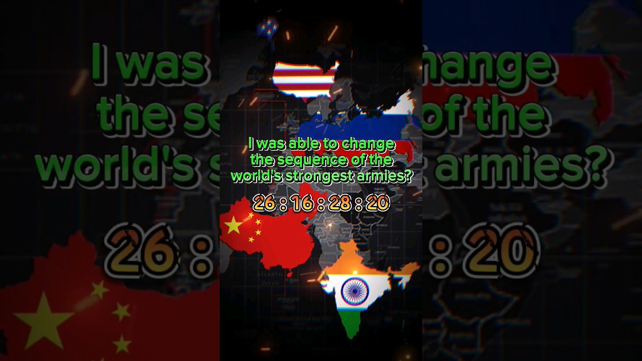 I was able to change the sequence of the world's strongest armies? #shorts #peacefulcomparison
