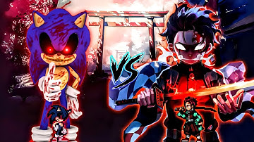 Sonic exe V2 OP (all form) (New) VS Tanjiro Chaos OP in Jump Force Mugen