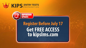 Early Registration - Admissions Open at KIPS Entry Tests
