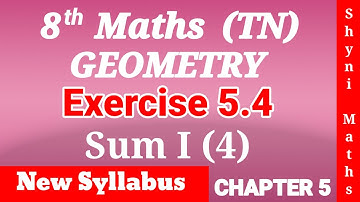 8th maths chapter 5 Geometry exercise 5.4 question 1(4) tn samacheer shyni maths