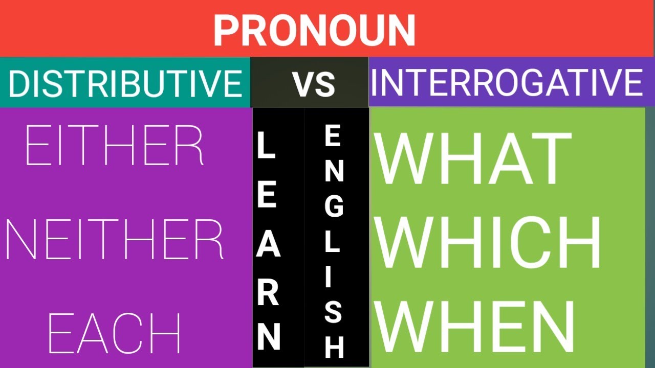 distributive pronoun and interrogative pronoun for classes 5 6 7 8 9 10