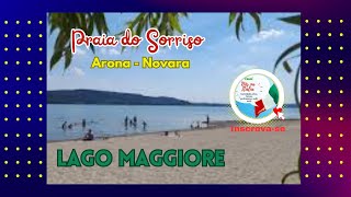 (Verão 2022)  Lago tem Praia?  Descubra a Praia do Sorriso no Lago Maggiore,  em Arona-No, na Itália