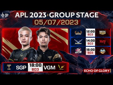 KG vs DU | FW vs MOP | BAC vs VCF | SGP vs VGM | APL 2023 Vòng Bảng | Ngày 5/7