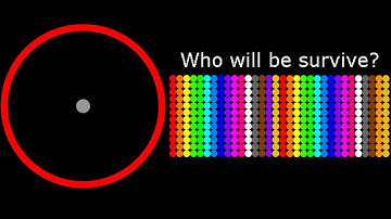 Escape The Monters Circle - Marble Survival Race in Algodoo