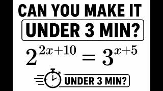 Can You Solve This Exponential Equation | Tricky Math Problem