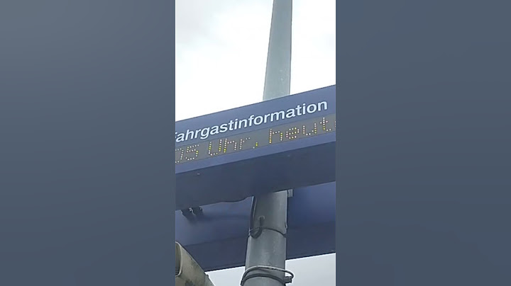 Da ist so nervig mit der Bahn
