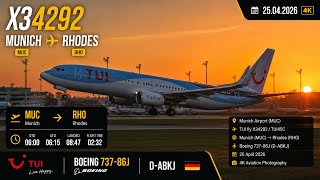 Golden Hour TUI Boeing 737-800 Departure | Munich Airport 🌅✈️ ⭐ Golden Hour TUI Boeing 737-800 Departure | Munich Airport 🌅✈️ ⭐