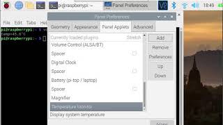 Add Temperature Monitor to Task Bar, on Raspberry Pi OS