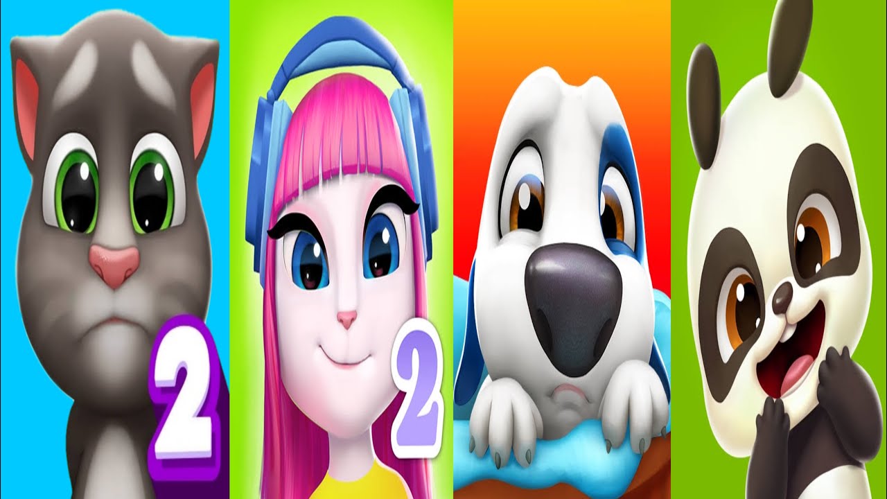 My Talking Tom 2 Vs My Talking Angela 2 Vs My Talking Hank 2 Vs My Talking Panda 2