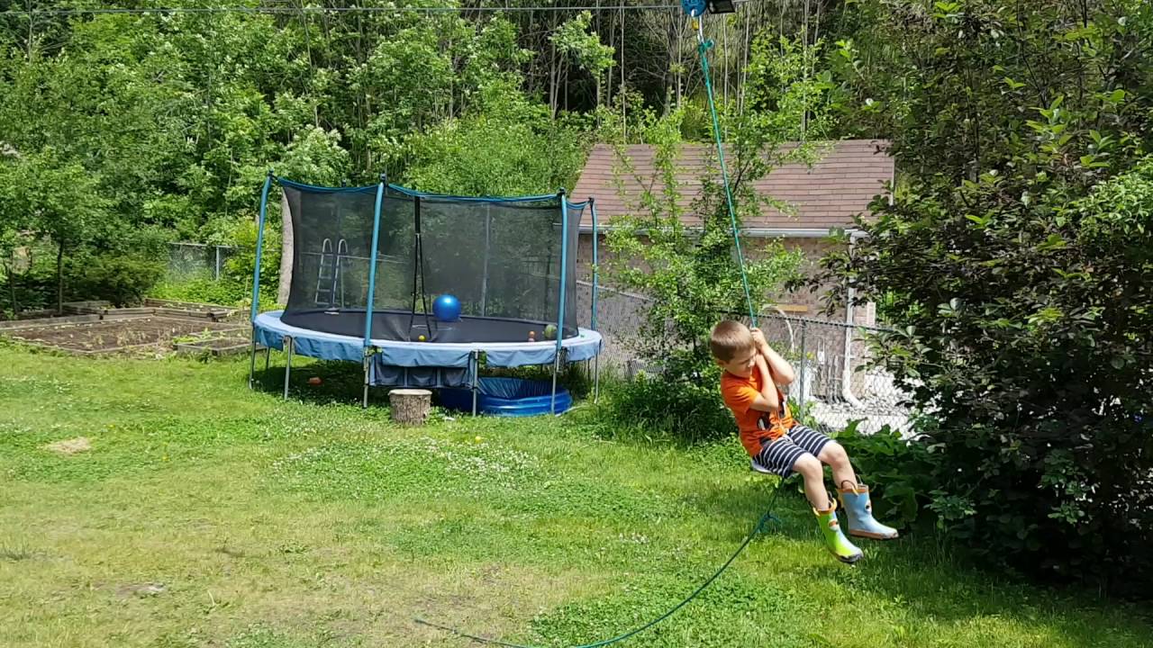 Backyard Zipline For My Kids 150 YouTube