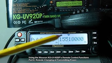 Wouxun KG-UV920P Remote Control: Change Transmitting Power