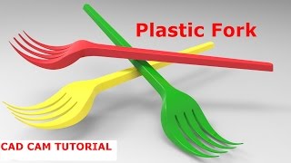 Solidworks tutorial | sketch Plastic fork in Solidworks