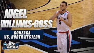 Gonzaga's Nigel Williams-Goss with 20 points vs. Northwestern