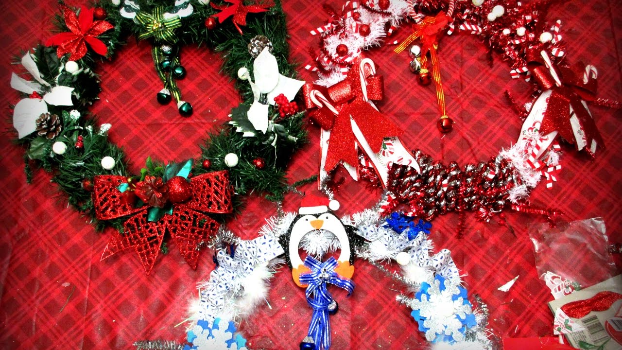 DIY Dollar Tree Christmas Wreaths (Cheap & Easy!) YouTube