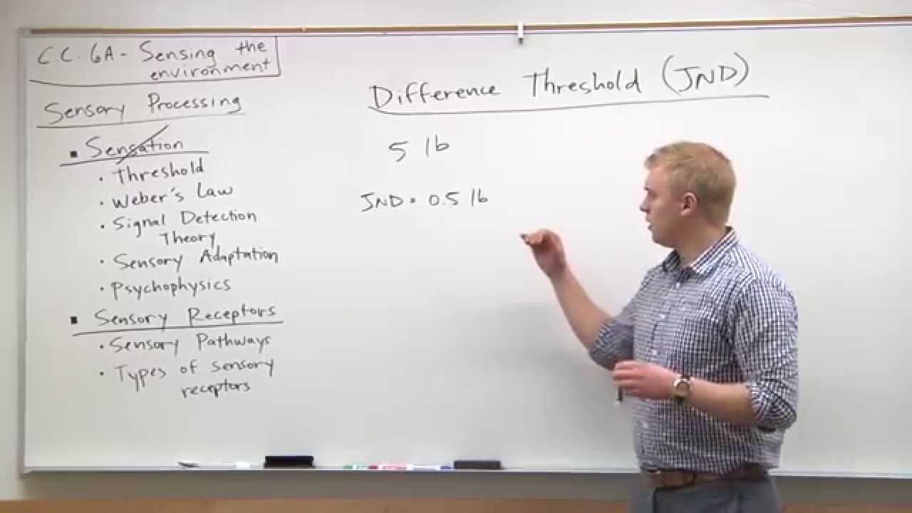 2015 MCAT Psychology (3) Difference Threshold & Weber's