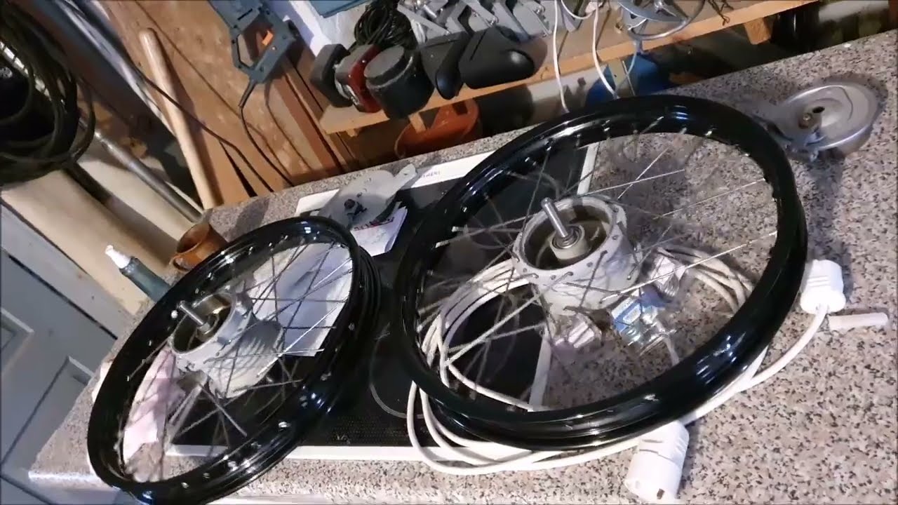 Neue Achsen mit Lagern in den alten Naben