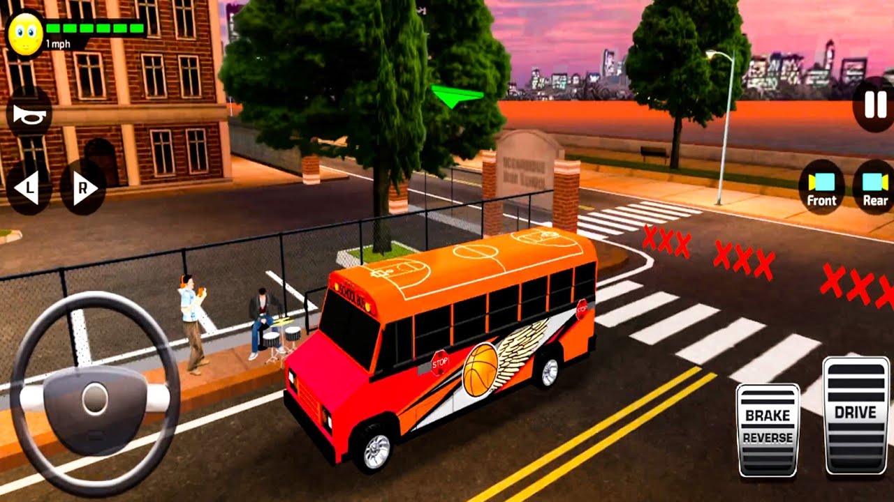 school bus driver 3d simulator || let´s play school bus driver 3d simulator || best android gameplay