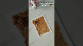 Create this aesthetic vintage card with dried flowers 🌻💌#vintagecarddiy #crafting #shorts #viral