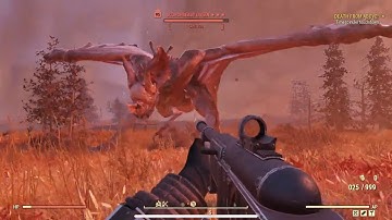 Fallout 76 - My 1st Solo Scorchbeast Queen (19second kill with The Fixer)