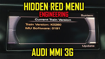 Audi A1 A4 A5 A6 A7 A8 Q3 Q5 Q7 Hidden Menu MMI 3G