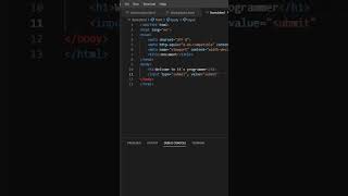 create submit button in HTML 😃😘 language #html  #coding #shortsfeed